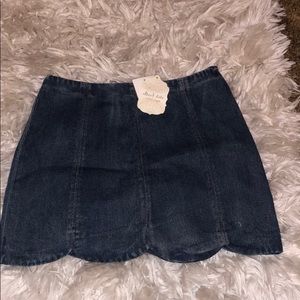 Scalloped Jean skirt
